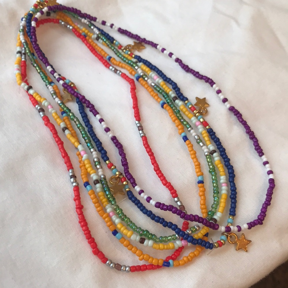 Rainbow seed bead choker pack
